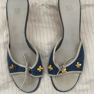 CHANEL Fabric and Leather Mule Euro Size 38